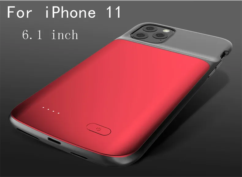 i11-Red Чехол для зарядного устройства для iPhone 11, тонкий мягкий жидкий силиконовый чехол для зарядного устройства для iPhone 11 Pro Max, Внешний чехол - Цвет: i11-Red