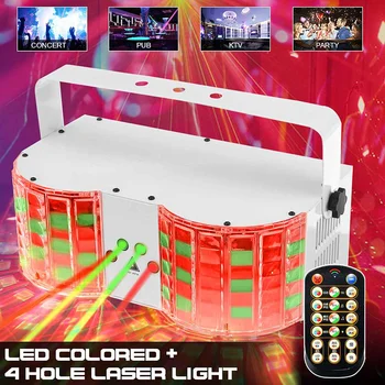 

120 Patterns LED Laser Projector Laser Light DJ Projector Disco RGB+White Stage Party KTV Lamp US/EU Plug Remote control