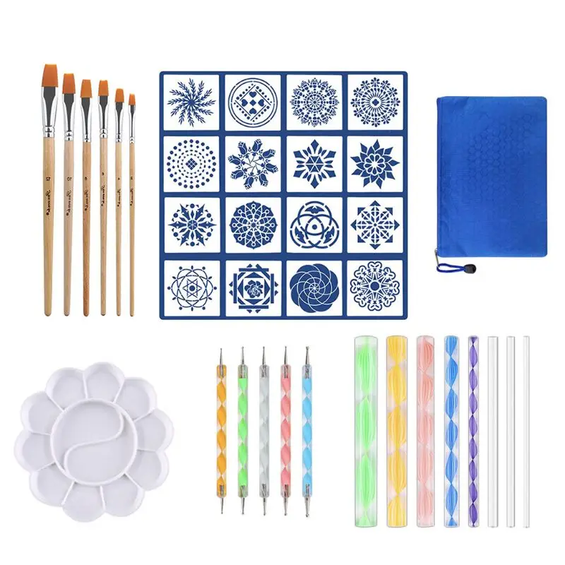 

37PCS Mandala Dotting Tools Set Pen Dotting Tools Brushes for Rocks Painting