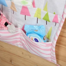 Baby Bed Hanging Storage Bag Muslin Tree Bed Brand Baby Cotton Crib Organizer 60*55cm Toy Diaper Pocket for Crib Bedding Set