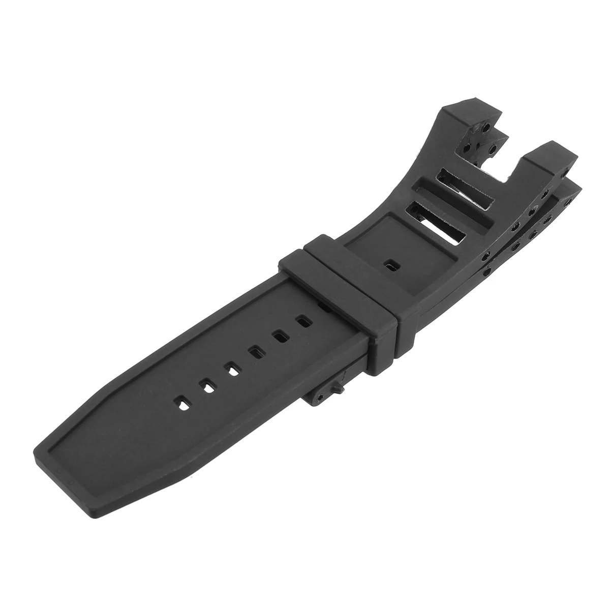 32mm Black Rubber Wrist Watch Band Strap Replacement For Invicta