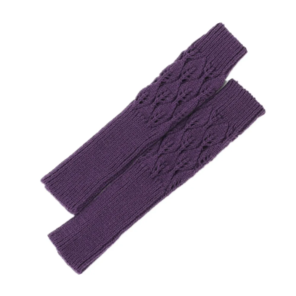 Unisex Men Ladies Fingerless Gloves Winter Warm Soft Knitted Mittens ST022 mens knitted gloves