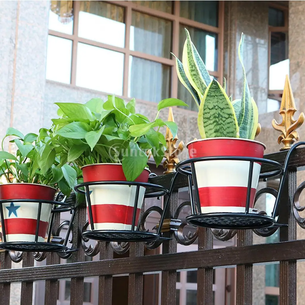 Iron Hanging Flowerpot Basket Planter Pot Holder for Balcony Patio Heavy-duty Iron Hanging Flowerpot Basket Planter Pot Holder for Balcony Patio Heavy-duty