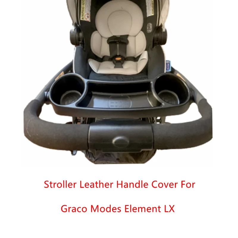 Stroller Leather Handle Cover For Graco Modes Element LX  Bumper Sleeve Case Bar Protective Cover Baby Pram Accessories baby stroller cover for rain