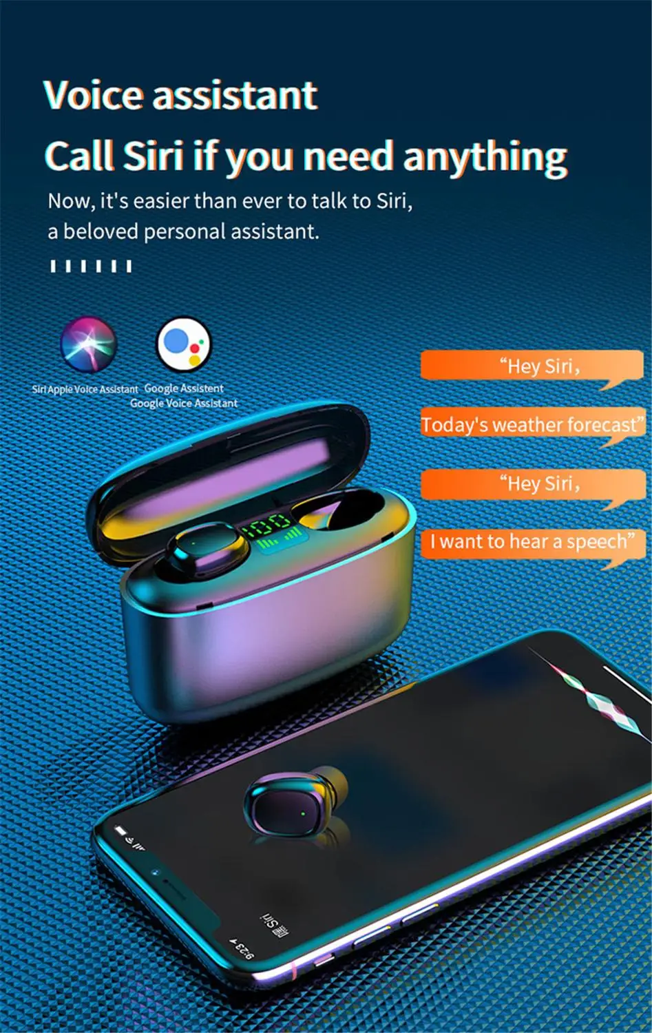 TWS Bluetooth 5 0 Earphones Wireless Mini Earbuds In Ear Headset with Charging Case Long Use Time For Samsung iPhone 11 Huawei