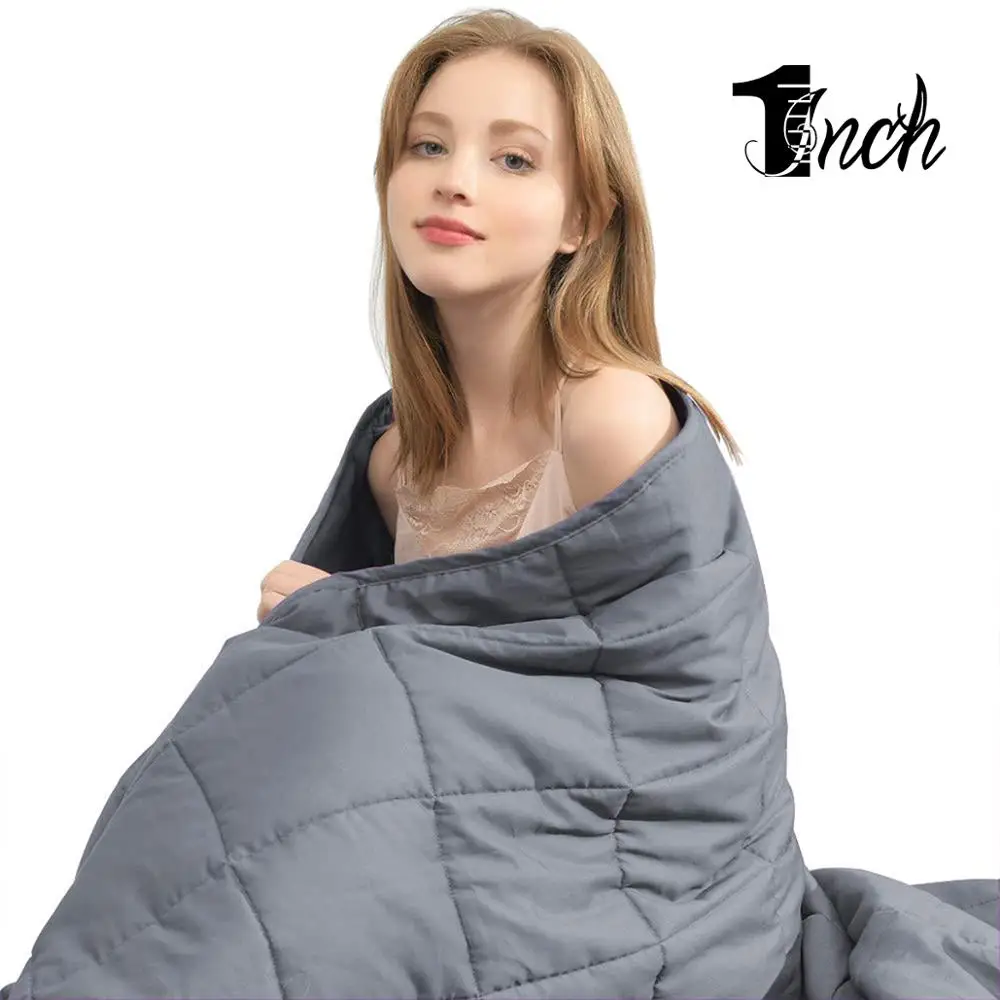 

1inchome Queen Size Weighted Blanket Comfort Blanket with Reduce Stress Promote Deep Sleep Duvet Cover in bed room christmas