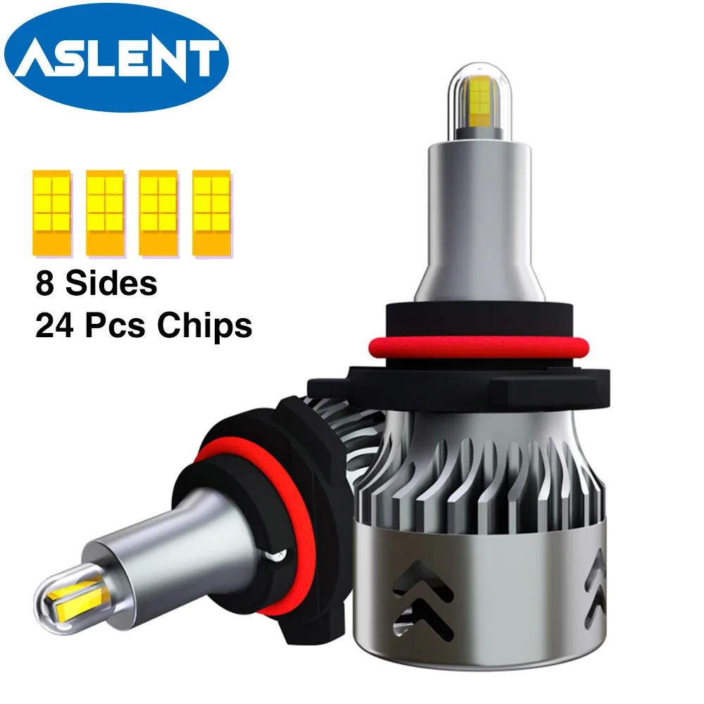 

8sides 24 CSP H1 H3 H7 LED Bulb H8 H11 H9 9005 HB3 9006 HB4 Car Headlight 18000LM Auto Fog Lights cold White 6000K Turbo Led H7