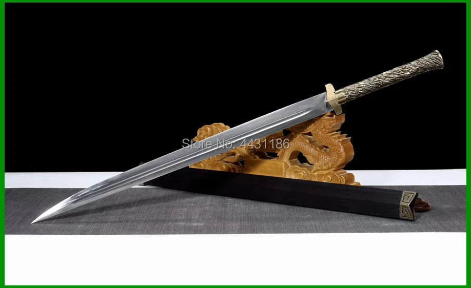Metal Handle KungFu Fighting Knife Very Sharp 1095 High Carbon Steel Chinese Saber Sword Han Dynasty Style Handmade Dao Jian