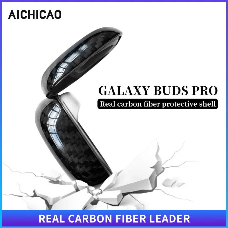 

ACC-Real Carbon For Samsung Galaxy Buds Pro Protective Cover Case Aramid Fiber Galaxy Buds Live Bluetooth Wireless Headset Case