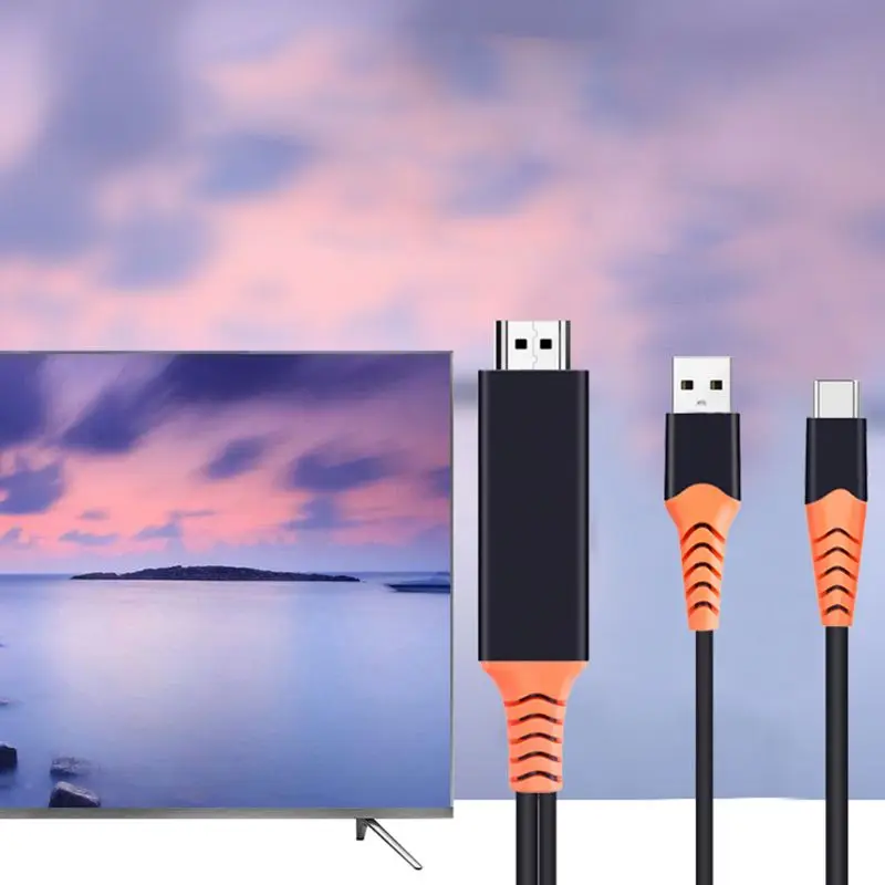 Тип C к HDMI HD tv AV ТВ кабель адаптер для samsung Galaxy S10 Note 9 Macbook PC D08A