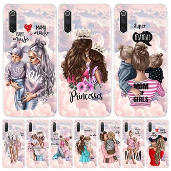 샤오미 레드미 패션 소녀 슈퍼 베이비 엄마 휴대폰 케이스, 노트 12 11S 11 10S 10 9S 9 8T 8 프로, 11T 11E 9T 7 5 플러스 커버