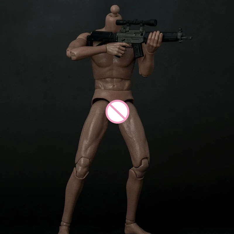 

1/6 Scale AT011 Military Chest Muscular Body Male Man Boy Body Figure 12" Soldiers Action Figure Head Dall Toys Fans Collection