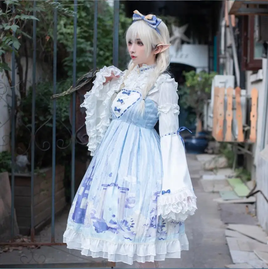 Japanese Vintage Gothic Lolita Dress Cos Princess Sweet Kawaii Dress Loli Tea Party Party Vestidos