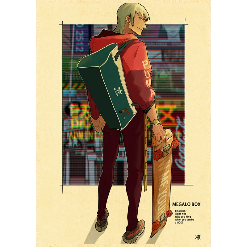 Megalo Box Anime Poster Decor For Home Posters Room Wall Pictur