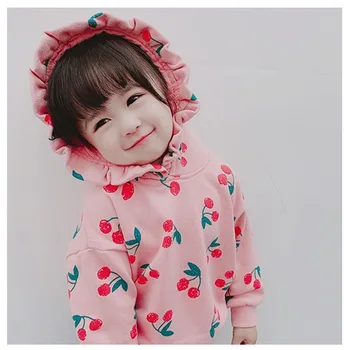 

Girls autumn dress Western sweater 2019 new small children loose children's long-sleeved shirt