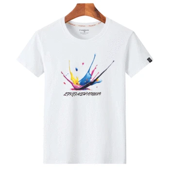 

Men's T-Shirt High Quality T-Shirt Fashion Cotton 100% Printed Color Ink Summer Shirt Hip Hop Short Sleeve T-Shirt Plus 5XL