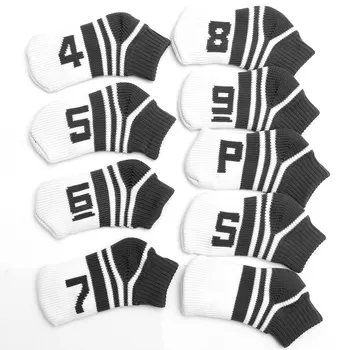 

Knit Golf Iron Head Covers Set 9-Piece-Head Covers with Numbers on Top&Side