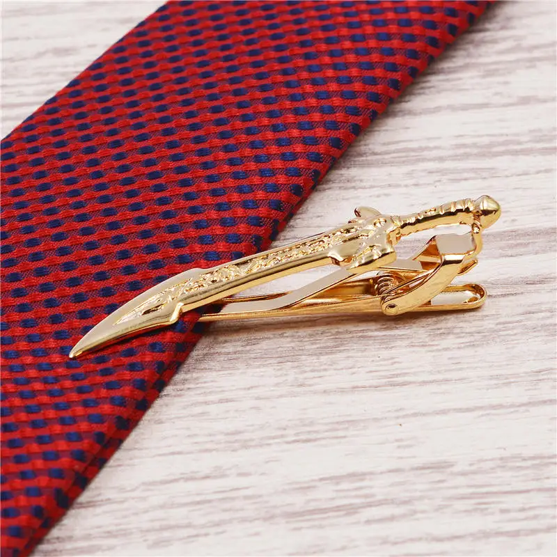 Высокое качество зажим для галстука мечи ножницы Крючки ручки мужские галстуки джентльмен Медь Элегантный галстук пряжка зажим T004