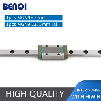 

cnc parts standard lengthern linear guide rail MGN9-375mm + linear block MGN9H mgn9 made in china