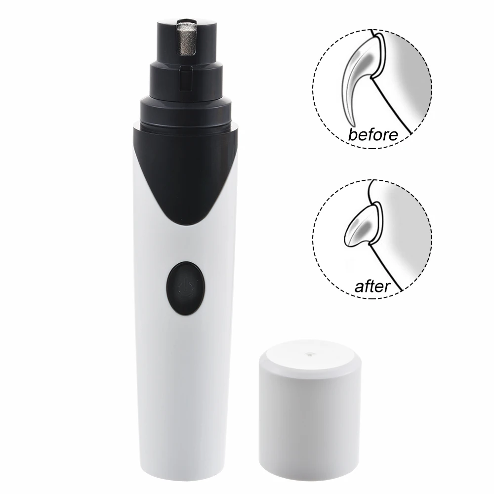 style 2 13cm Машинка для стрижки ногтей для собак с зарядкой от usb, машинка для стрижки ногтей для домашних животных, бесшумная электрическая машинка для стрижки собак, кошек, лап, триммер для ухода за ногтями, режущий инструмент, перезаряжаемый - Цвет: style 2 13cm