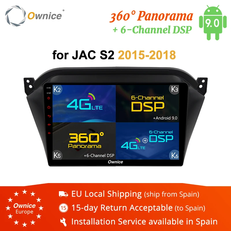 Ownice K1 K2 K3 K5 K6 Восьмиядерный Android 9,0 автомобильный dvd-плеер gps для JAC S2 аудио автомобильный Радио Стерео Навигатор Bluetooth wifi 4G LTE
