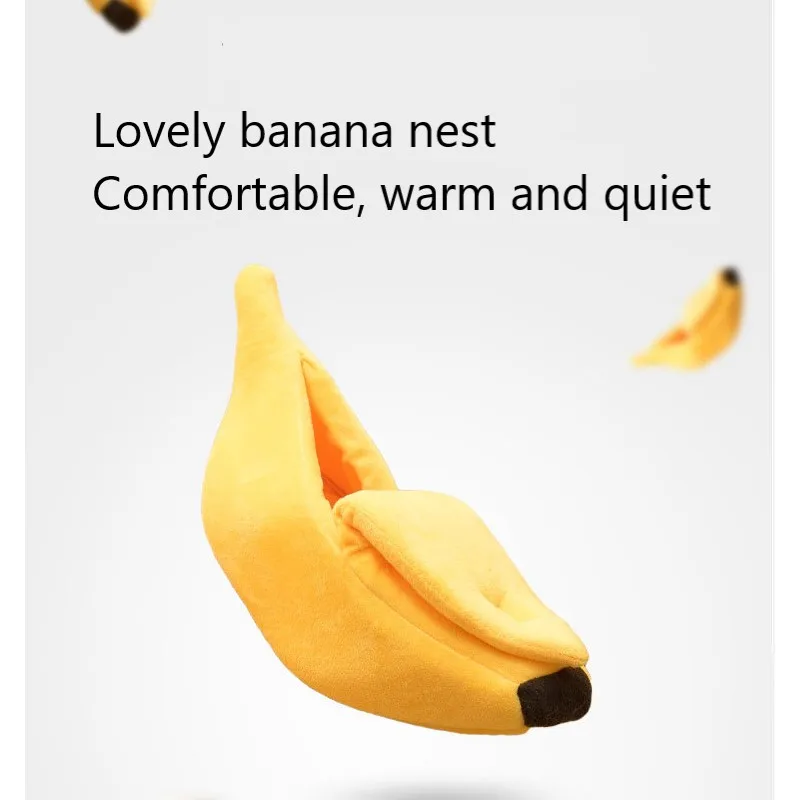 

Pet Nest Banana Nest Banane Chat lit Maison Confortable Mignon Banane Chiot Coussin Chenil Chaud Portable Panier Pour Animaux