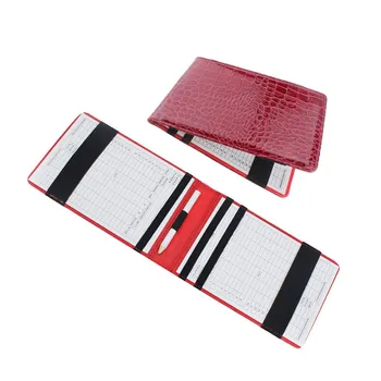 

1pc PU Golf Scorecard Holder Keeper Golf Score Wallet Yard Book Cover Pocketbook Scoring With 2 Golf Score Cards & 1 Pencil Gift