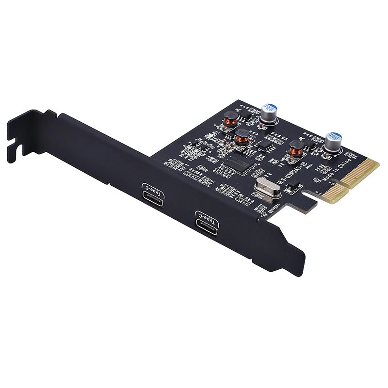 

Super Speed Usb 3.1(10Gbps) Pci Express Card Pci-E 2 Port Pci Express Expansion Card Power Connector for Desktops Pc
