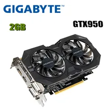 Видеокарта GIGABYTE GTX 950 2 Гб 128 бит GDDR5 видеокарты для nVIDIA VGA карты Geforce оригинальная игра GTX950 Hdmi Dvi б/у