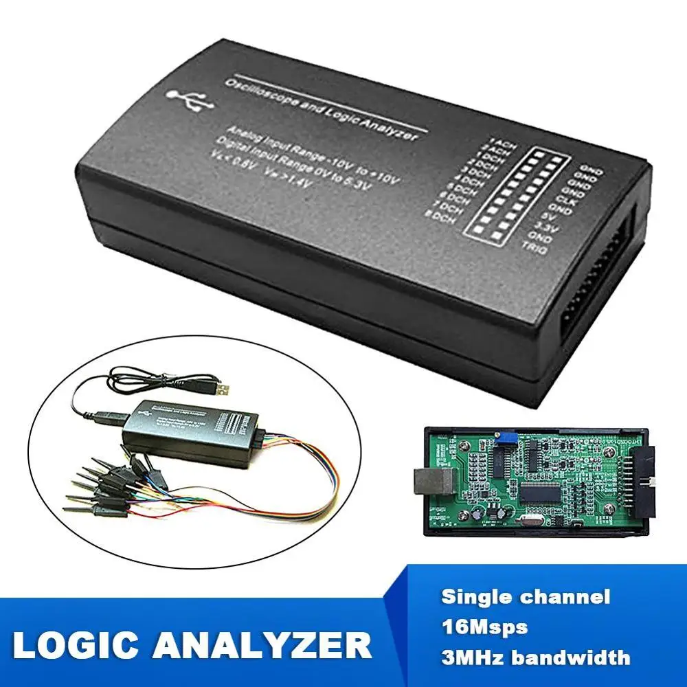 Виртуальный Осциллограф Логический анализатор I2C SPI CAN Uart LHT00SU1 USB