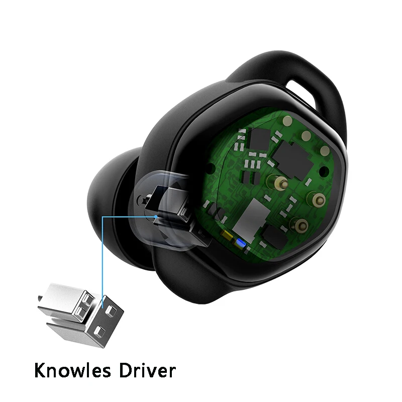 Мини гарнитура Astrotec S90 Pro Dual BA Беспроводная Bluetooth с микрофоном HD|Наушники и