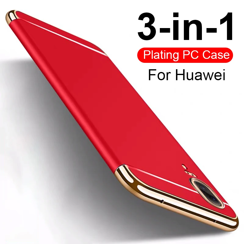 Роскошный Жесткий чехол с покрытием для Huawei P30 P20 Pro P10 Lite P9 Plus матовый
