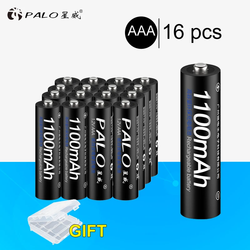 16 шт. перезаряжаемые ni mh аккумуляторы 2018 в 1 2 мАч|rechargeable battery|aaa rechargeable batterybattery a |