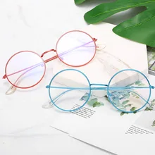 Металлическое круглое простое зеркало для мужчин и женщин рамка Ренессанса свежие студентов с оптическими очками дизайнерские оптические оправы