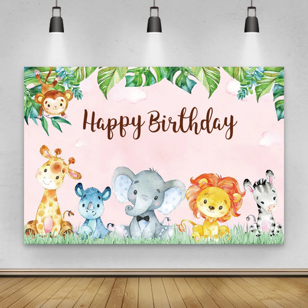 

Animals Backdrop Photography Birthday Party Wild One Custom Banner Photo Studio Photo Backgrounds Newborn Baby Shower Photophone