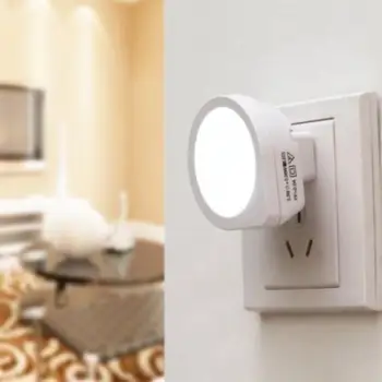 

Mini LED Night Light Baby Bedroom Lamp Lighting Control Nightlights US Plug@E