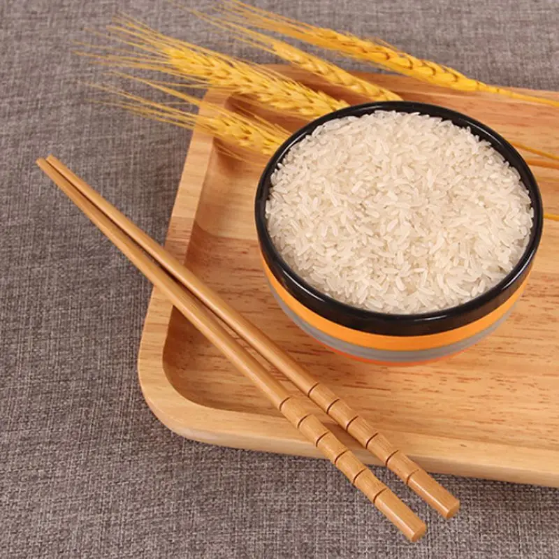 New Handmade Natural Bamboo Wood Chopsticks Healthy Chinese Carbonization Chop Sticks Reusable Hashi Sushi Food Stick Tableware