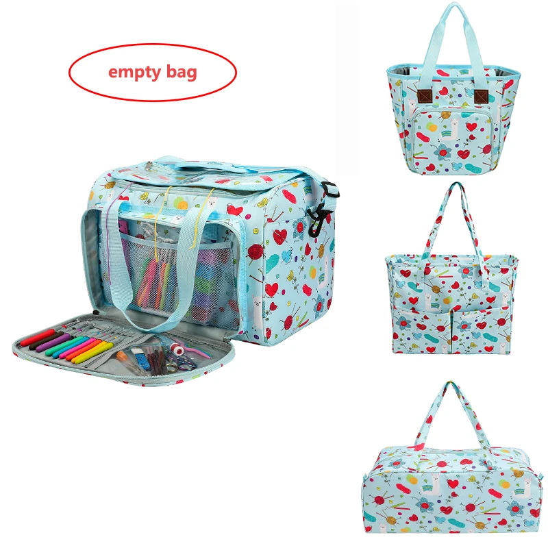 Print Bag Knitting Storage Bag Knitting Needle Storage Bags For Yarn Set DIY Household Organizer