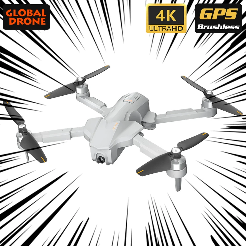 $211.88 Dron 4K GPS Drone with Adjust Gimbal HD Camera Brushless Folding Quadcopter Follow Me RC Quadrocopt