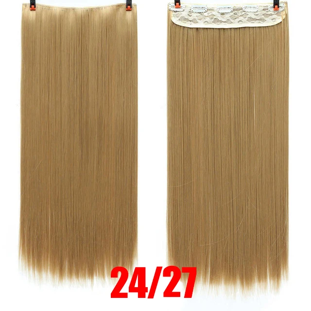 MEIFAN, длинные прямые/кудрявые синтетические натуральные шиньоны для женщин, накладные волосы на заколках, высокая температура, синтетические волосы - Цвет: 900-24-27