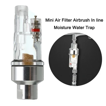 

New Mini Air Filter Airbrush In line Moisture Water Trap BSP 1/8" Air Brush Spray Filters Paint Fitting Separator Regulator