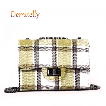 

New Chain Women's Handbag Fashion Personality Striped Frosted Shoulder Messenger Bag PU Luxury Design Ladies Tote Bag Wallet