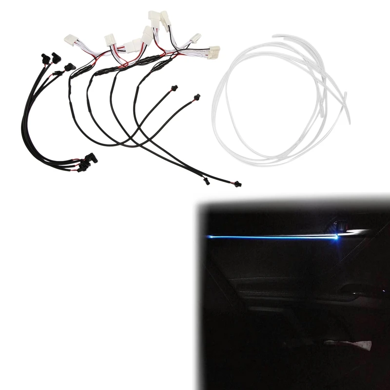 NEW-LED Car Atmosphere Lights Door Instrument Panel Decorative Ambient Light Neon Strip for Toyota Camry 2018-2021 | Автомобили и