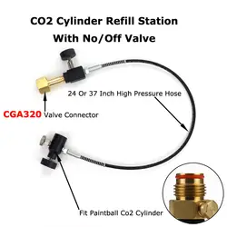 Новый Пейнтбол PCP CO2 Мини Заполните станции 34 дюймов прямые линии дистанционного CGA-320 Бесплатная доставка