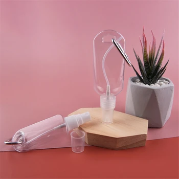 

5Pcs/set Reusable Mini Empty Spray Bottle Hand Sanitizer Travel Home Office Small Holder Hook Keychain Bottles Accessories