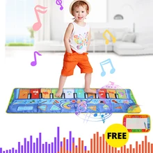 130x48 см Многофункциональные Музыкальные инструменты коврик клавиатура пианино детский игровой коврик развивающие игрушки для детей подарок для детей