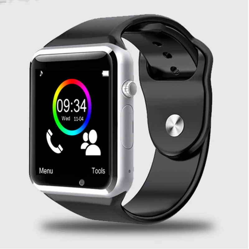 GT08 Смарт-часы для Apple Watch для мужчин и женщин Android наручные часы умная электроника умные часы с камерой SIM TF карта PK Y1 - Цвет: Black Silver
