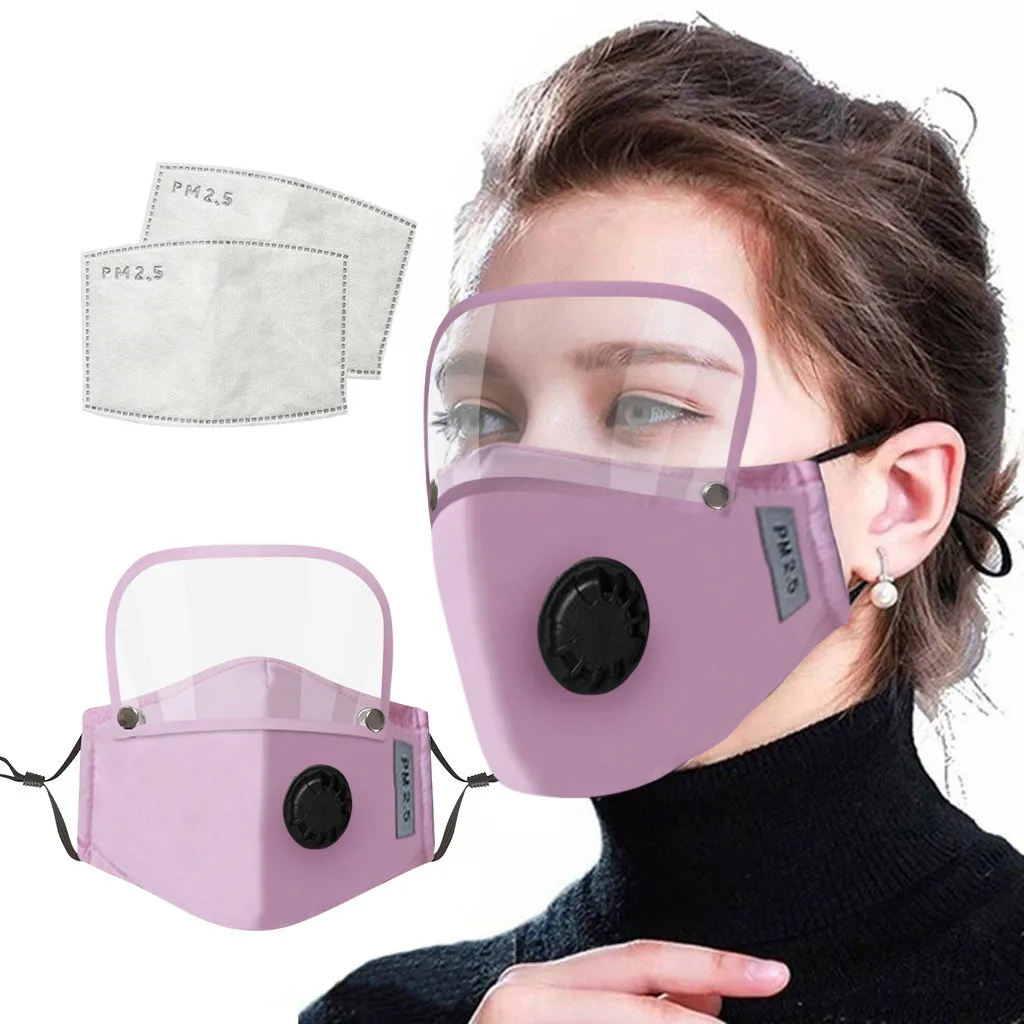 Face Mask Adults Unisex Outdoor Dustproof Mask Face Protective Eyes Shield Filters Washable Reusable