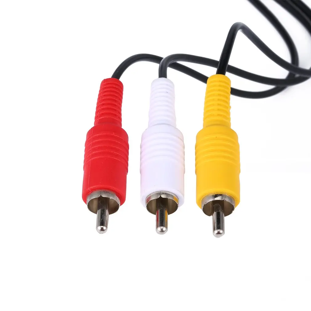 1,8 метров позолоченный Аудио Видео AV композитный 3 RCA кабель для nintendo для wii