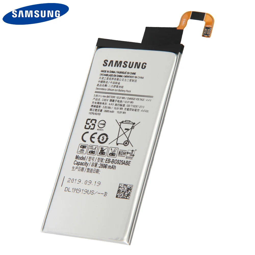Оригинальный аккумулятор Samsung EB BG925ABE BG925ABA для GALAXY S6 край G9250 SM G925l G925F G925L G925K G925S G925A